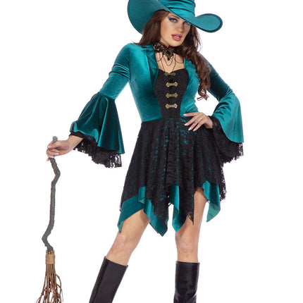 Abito da strega verde donna