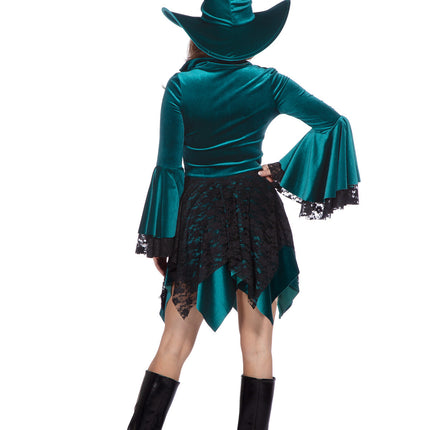 Abito da strega verde donna