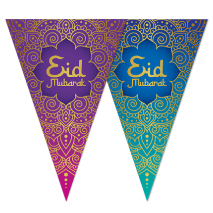 Ghirlanda Eid Mubarak Viola Blu