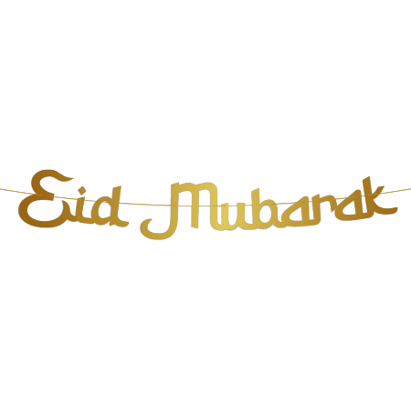 Ghirlanda di lettere Ramadan Oro Eid Mubarak 2m