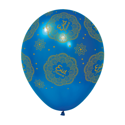 Palloncini Eid Mubarak Viola Blu 30cm 6 pezzi