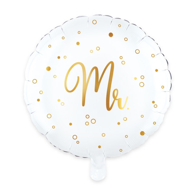 Palloncino ad elio per matrimonio "Mr" vuoto 45 cm