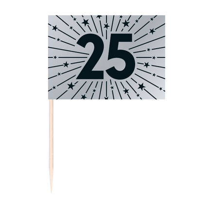 50 picconi per bandiere - '25' argento