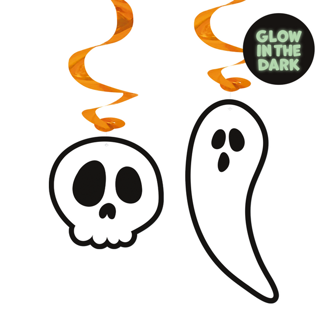 4 volute - Brillante al buio - Halloween Boo