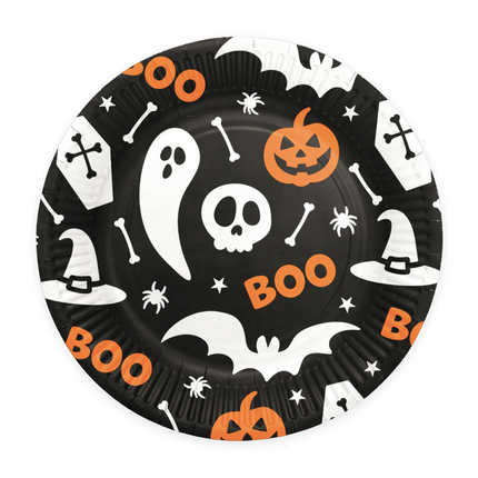 8 piatti di carta 23cm Halloween Boo