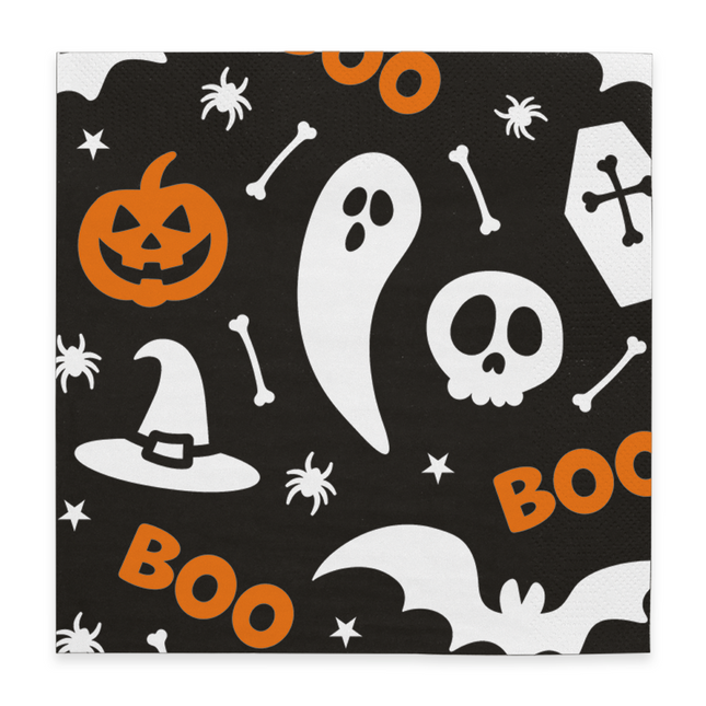 20 pezzi di carta a 3 strati 33x33cm Halloween Boo