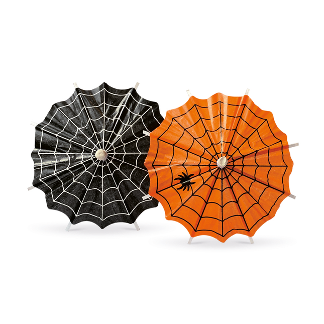 8 stuzzicadenti a forma di ombrellino Halloween Boo