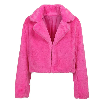 Giacchetta Fluffy rave rosa neon (M/L)