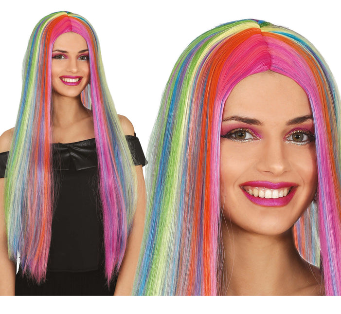 Parrucca colorata capelli lunghi