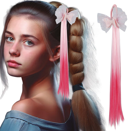 Fiocco per extension rosa da 40 cm