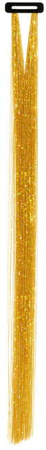 Extension per capelli dorate glitterate 50 cm 3 pezzi
