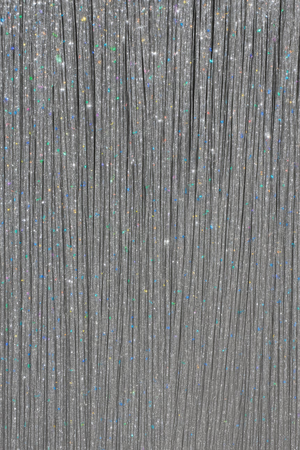 Extension per capelli argento glitterate 50 cm 3 pezzi