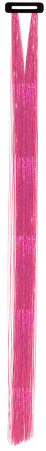Estensione per capelli rosa glitterata 50 cm 3 pezzi