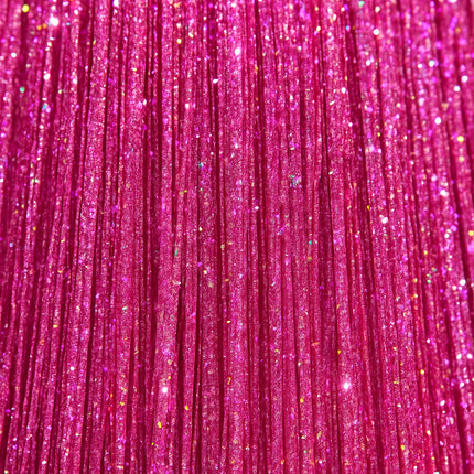 Estensione per capelli rosa glitterata 50 cm 3 pezzi