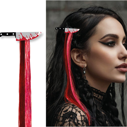 Fermaglio per capelli a forma di coltello di Halloween
