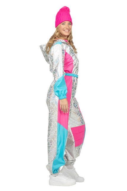 Tuta da sci argentata da donna