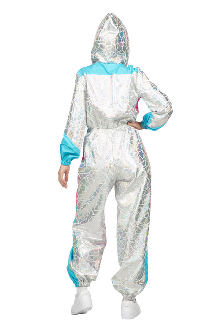 Tuta da sci argentata da donna