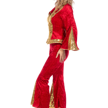 Set da discoteca glitterato rosso/oro