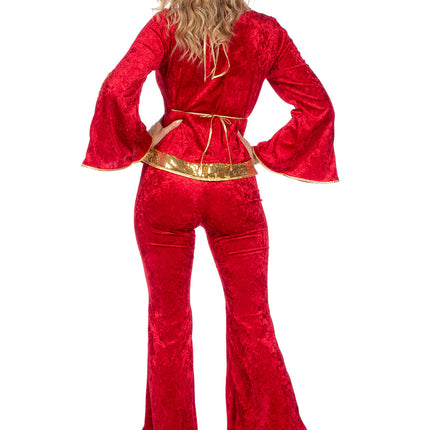 Set da discoteca glitterato rosso/oro