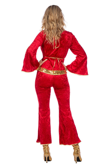 Set da discoteca glitterato rosso/oro