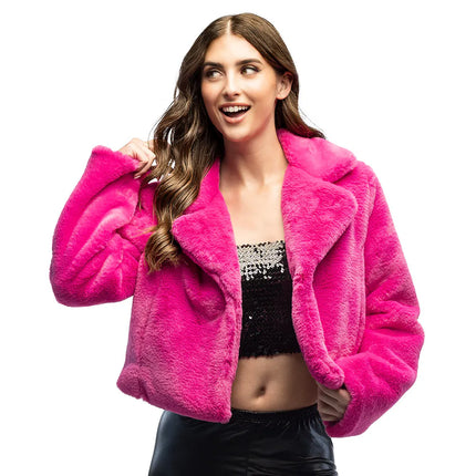 Giacchetta Fluffy rosa rave (M/L)