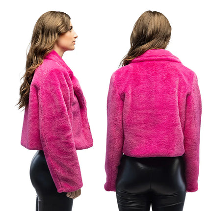 Giacchetta Fluffy rosa rave (M/L)