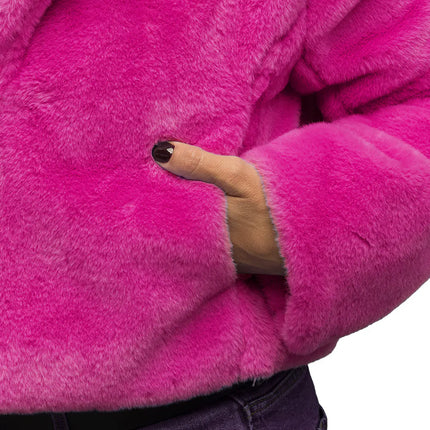 Giacchetta Fluffy rosa rave (M/L)