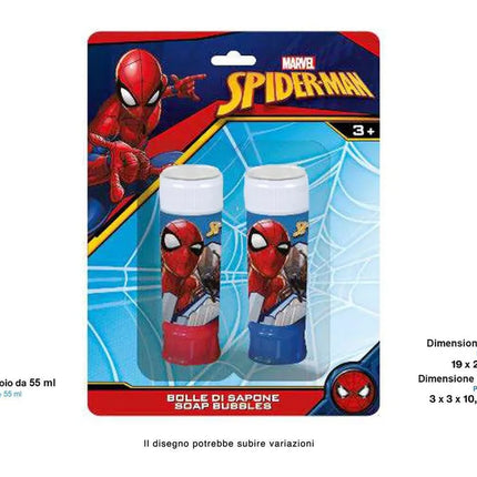 Gonfiatore di bolle Spiderman 2 pezzi
