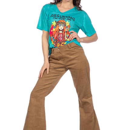 Maglietta hippie blu (V)