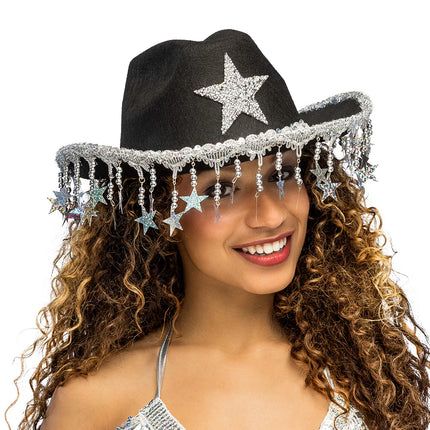 Cappello da cowboy Stargazing nero