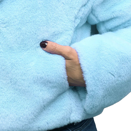 Giacchetta Fluffy rave azzurra (M/L)