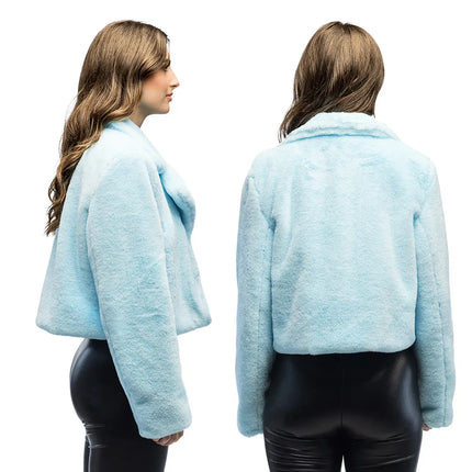 Giacchetta Fluffy rave azzurra (M/L)
