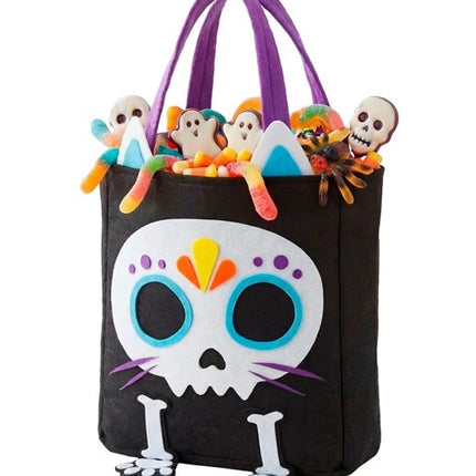 BORSA "TRICK OR TREAT" GATTO SCHELETRO