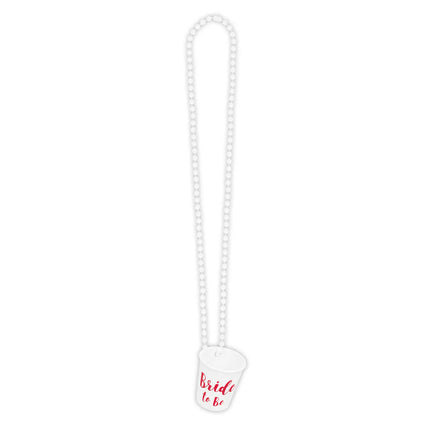 Collana con bicchierino da shot "Bride to be"