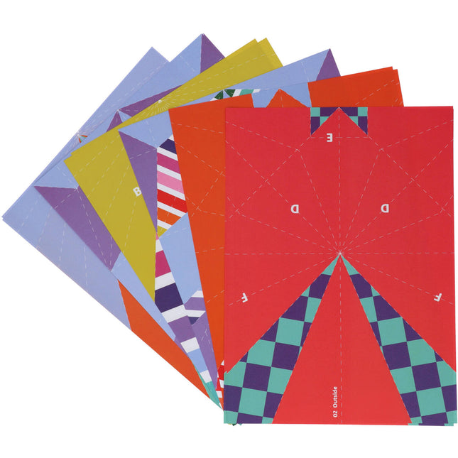 Set di aeroplanini di carta colorati 12 pezzi