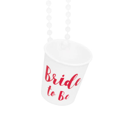 Collana con bicchierino da shot "Bride to be"