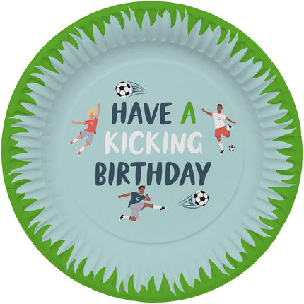 Piatti da calcio verde chiaro 23cm 8pz