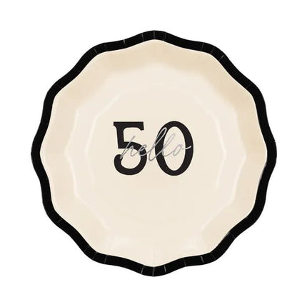 50 Jaar Borden 18cm 6st van Partydeco koop je bij Partywinkel