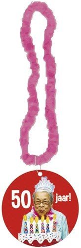 50 Jaar Krans Vrouw van Haza Witbaard koop je bij Partywinkel