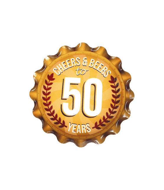 50 Jaar Onderzetters 50 11cm van Paper Dreams koop je bij Partywinkel