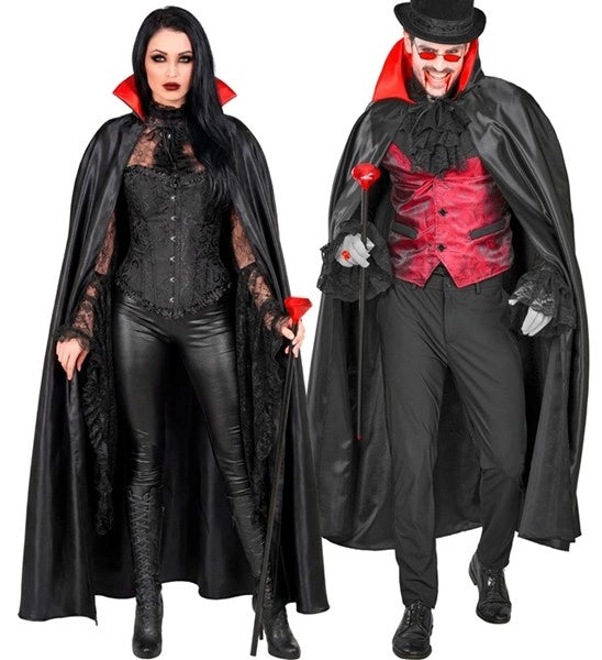 Cappa da vampiro nera e rossa, 1,4 m