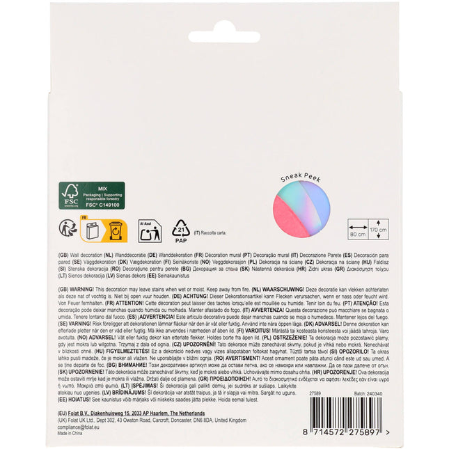Tenda per porta rosa argento 1,7 m