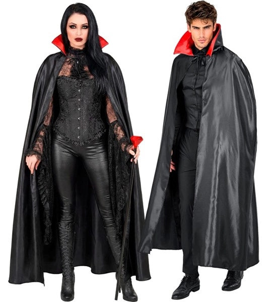 Cappa da vampiro nera e rossa, 1,4 m