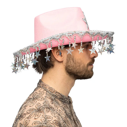 Cappello da cowboy Stargazing rosa
