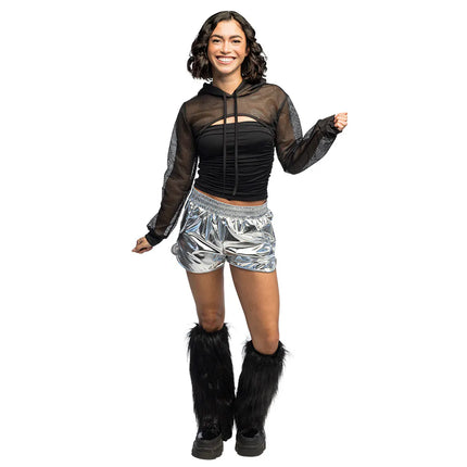Hotpants argento lucido