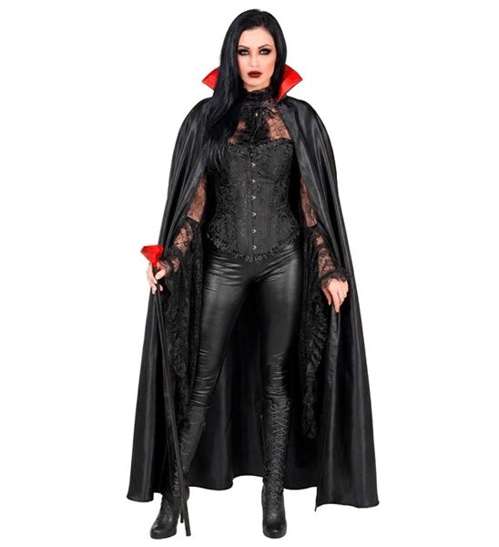 Cappa da vampiro nera e rossa, 1,4 m
