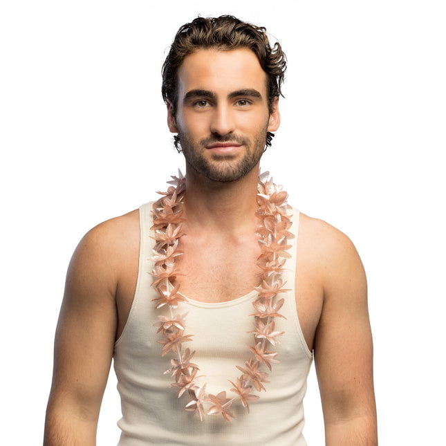 Ghirlanda Hawaii oro rosa 1m