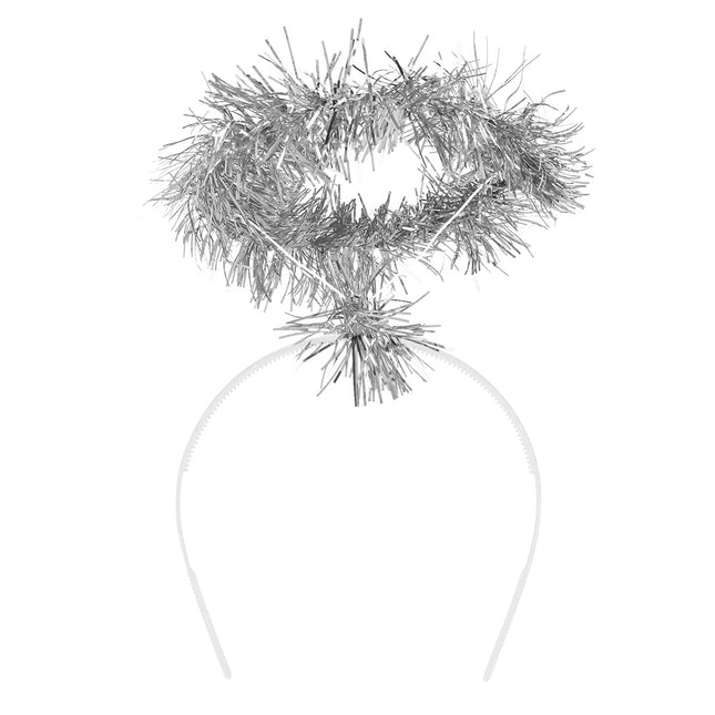 Cerchietto Halo tinsel argento