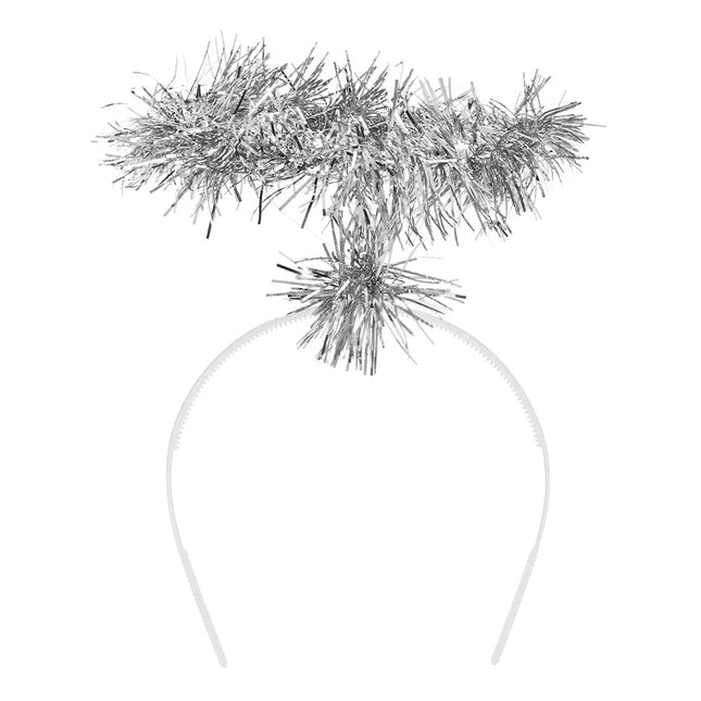 Cerchietto Halo tinsel argento