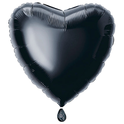Palloncino a elio cuore nero vuoto 45 cm